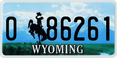 WY license plate 086261