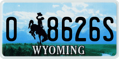 WY license plate 08626S