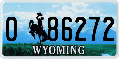WY license plate 086272