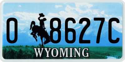 WY license plate 08627C