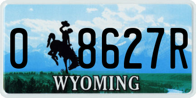 WY license plate 08627R