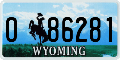 WY license plate 086281