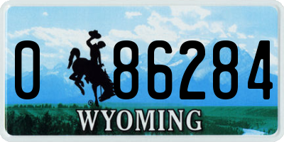 WY license plate 086284