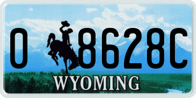 WY license plate 08628C