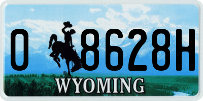 WY license plate 08628H