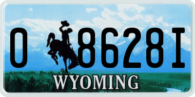 WY license plate 08628I
