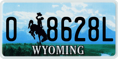WY license plate 08628L