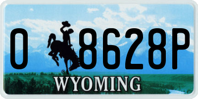 WY license plate 08628P