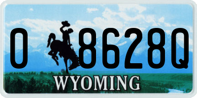WY license plate 08628Q