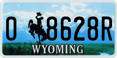 WY license plate 08628R