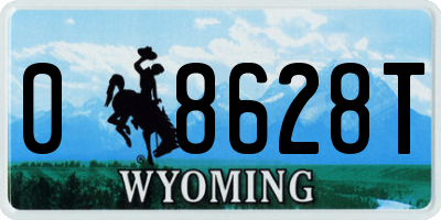 WY license plate 08628T