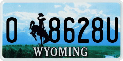 WY license plate 08628U