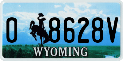 WY license plate 08628V
