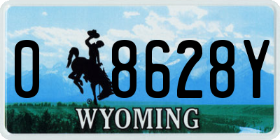 WY license plate 08628Y