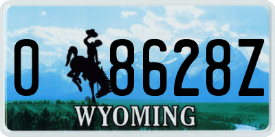 WY license plate 08628Z
