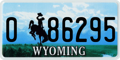 WY license plate 086295