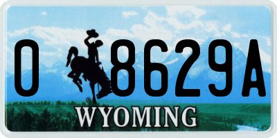 WY license plate 08629A