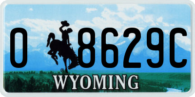 WY license plate 08629C