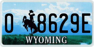 WY license plate 08629E