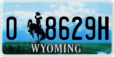 WY license plate 08629H