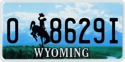 WY license plate 08629I