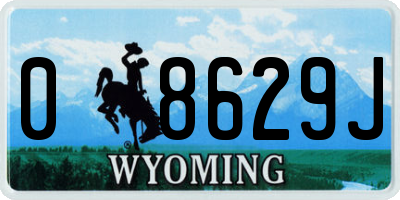 WY license plate 08629J