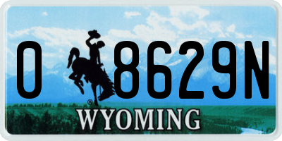 WY license plate 08629N