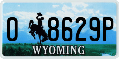 WY license plate 08629P