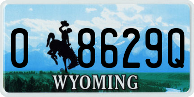 WY license plate 08629Q