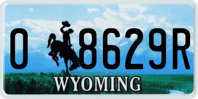 WY license plate 08629R