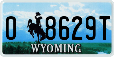 WY license plate 08629T