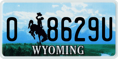 WY license plate 08629U