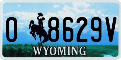 WY license plate 08629V