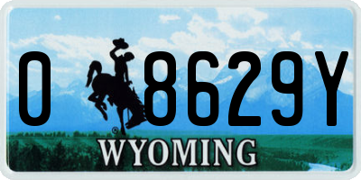 WY license plate 08629Y