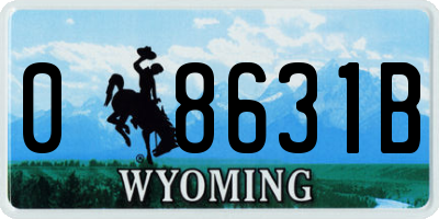 WY license plate 08631B