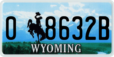WY license plate 08632B