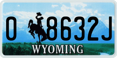 WY license plate 08632J