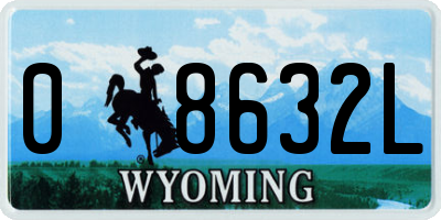 WY license plate 08632L