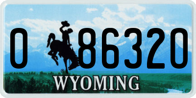 WY license plate 08632O