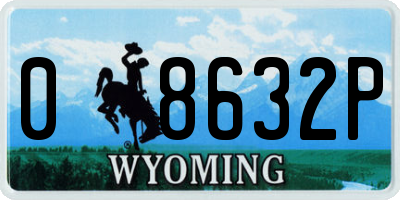 WY license plate 08632P