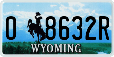 WY license plate 08632R