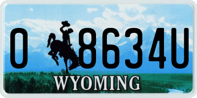 WY license plate 08634U