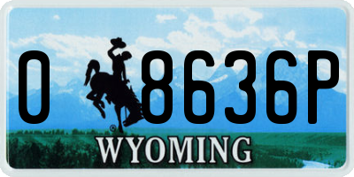 WY license plate 08636P