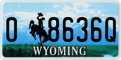 WY license plate 08636Q