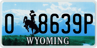 WY license plate 08639P