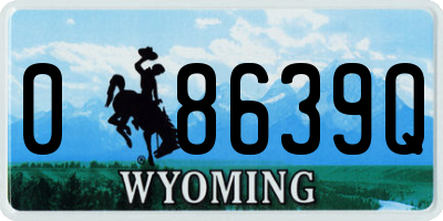 WY license plate 08639Q