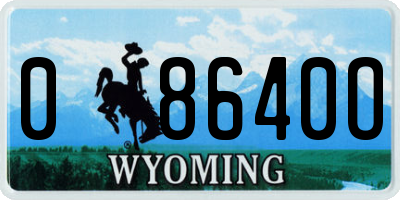 WY license plate 08640O