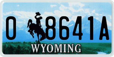 WY license plate 08641A