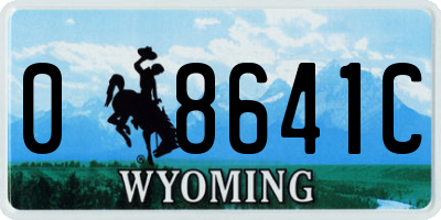 WY license plate 08641C