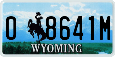 WY license plate 08641M